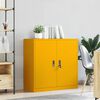 vidaXL Armoire de rangement Jaune moutarde 90 x 40 x 90 cm Acier