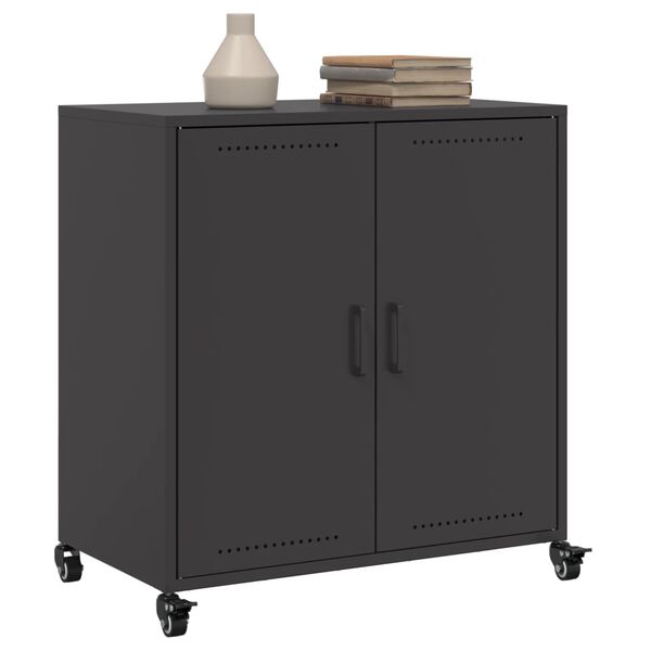 vidaXL Buffet noir 68x39x72 cm acier