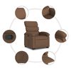 vidaXL Fauteuil inclinable Marron Tissu