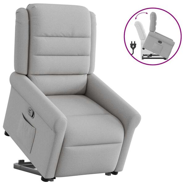 vidaXL Fauteuil inclinable gris nuage tissu