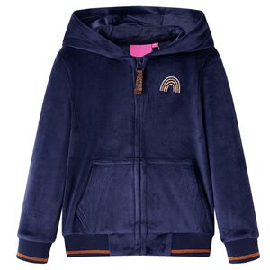 Veste à capuche pour enfants bleu marine 128