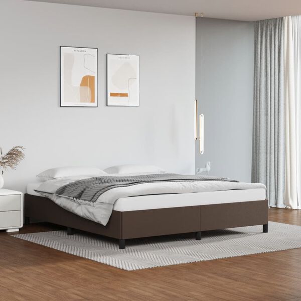 vidaXL Cadre de lit sans matelas marron 180x200 cm similicuir