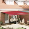 vidaXL Auvent R&eacute;tractable Rouge 450 &times; 300 cm Tissu et Aluminium