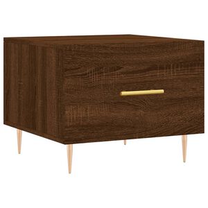 vidaXL Table basse Ch&ecirc;ne marron 50x50x40 cm Bois d'ing&eacute;nierie