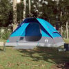 vidaXL Tente de camping &agrave; d&ocirc;me 4 personnes bleu imperm&eacute;able