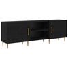 vidaXL Meuble TV 150 x 30 x 50 cm Ch&ecirc;ne noir Bois d'ing&eacute;nierie