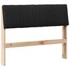 vidaXL T&ecirc;te de lit capitonn&eacute;e Noir 100 cm Pin massif