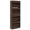vidaXL Armoire &agrave; chaussures ch&ecirc;ne marron 60x21x163,5cm bois ing&eacute;nierie