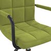vidaXL Chaise pivotante de salle &agrave; manger Vert clair Velours