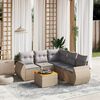 vidaXL Salon de jardin avec coussins 6 pcs beige r&eacute;sine tress&eacute;e