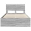 vidaXL Cadre de lit Gris Sonoma 120 x 190 cm Pin massif