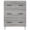 vidaXL Buffet haut Sonoma gris 69,5x34x180 cm Bois d'ing&eacute;nierie