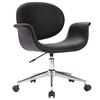 vidaXL Chaise pivotante de bureau Noir Similicuir