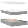 vidaXL Cadre de lit ottoman et matelas gris clair 120x200 cm tissu