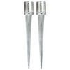 vidaXL Piquets au sol 2 pcs Argent&eacute; 12x91 cm Acier galvanis&eacute;