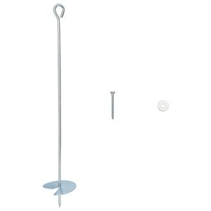 vidaXL Ancre de terre 10 pc M&eacute;tal galvanis&eacute; Argent&eacute;
