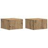 vidaXL Table d'appoint murale 2 pcs Ch&ecirc;ne artisanal 34,5 x 33 x 20 cm