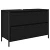 vidaXL Meuble de salle de bain lavabo tiroirs ch&ecirc;ne noir 90x34,5x60 cm