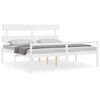 vidaXL Lit pour personne &acirc;g&eacute;e sans matelas blanc bois massif