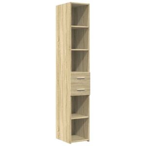 vidaXL Buffet haut chêne sonoma 30x42,5x185 cm bois d'ingénierie