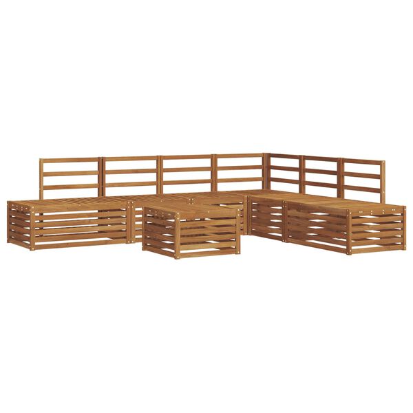 vidaXL Ensemble de canap&eacute;s d'ext&eacute;rieur 7 Pi&egrave;ce Naturel