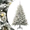 vidaXL Arbre de No&euml;l artificiel pr&eacute;-&eacute;clair&eacute; avec ensemble de boules