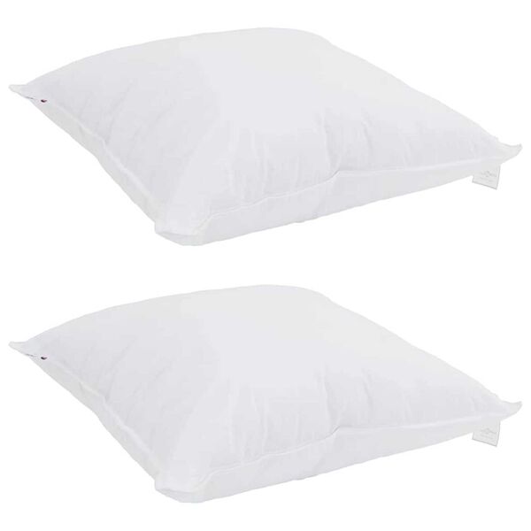 vidaXL Oreiller avec oreiller 2 pcs Blanc 65 x 65 cm Coton