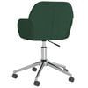 vidaXL Chaise pivotante de bureau Vert fonc&eacute; Tissu