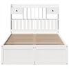 vidaXL Cadre de lit sans matelas blanc 135x190 cm bois de pin massif