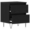 vidaXL Cabinet de chevet avec tiroir 2 pcs Ch&ecirc;ne noir 40 x 35 x 50 cm