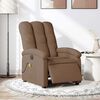 vidaXL Fauteuil inclinable de massage &eacute;lectrique marron tissu