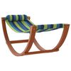 vidaXL Hamac &agrave; bascule pour enfants bleu et vert tissu