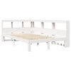 vidaXL Lit bibliothèque sans matelas blanc 135x190 cm bois pin massif