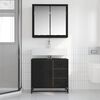 vidaXL Ensemble de mobilier de salle de bain 2 pcs Ch&ecirc;ne noir