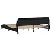 vidaXL Cadre de lit Dover noir 193x203 cm similicuir
