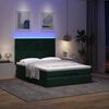 vidaXL Cadre de lit ottoman avec matelas vert fonc&eacute; 140x190 cm velours