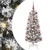 vidaXL Sapin de No&euml;l Artificiel &agrave; Branches Articul&eacute;es Vert et blanc