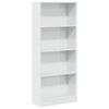 vidaXL Biblioth&egrave;que blanc brillant 60x24x143 cm bois d'ing&eacute;nierie