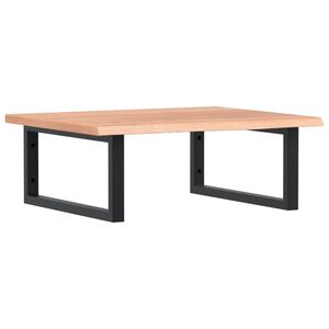 vidaXL &Eacute;tag&egrave;re de vasque murale acier et bois de ch&ecirc;ne massif