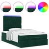 vidaXL Cadre de lit ottoman avec matelas vert fonc&eacute; 120x190 cm velours