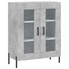 vidaXL Buffet haut Gris b&eacute;ton 69,5x34x180 cm Bois d'ing&eacute;nierie