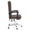 vidaXL Fauteuil inclinable de bureau Marron Similicuir