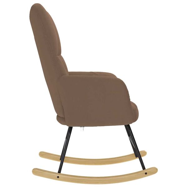 vidaXL Chaise &agrave; bascule Marron Tissu