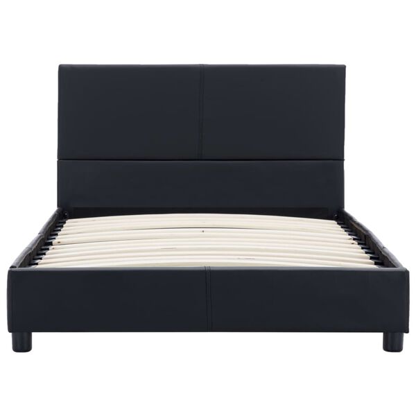 vidaXL Cadre de lit sans matelas noir similicuir 90x200 cm