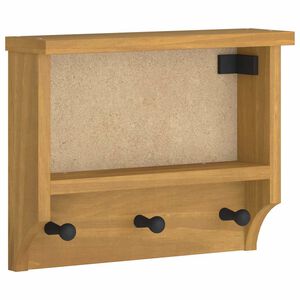 vidaXL Porte-manteau mural SANDNES 45x12x35 cm bois massif pin