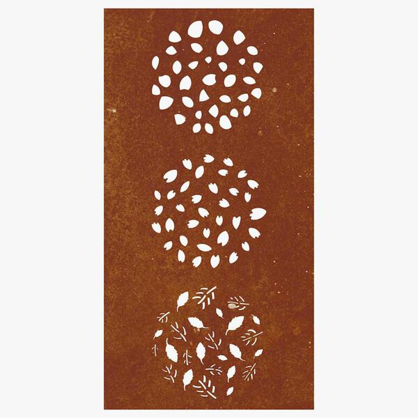 vidaXL D&eacute;coration murale jardin 105x55 cm acier corten design feuille