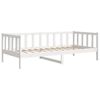 vidaXL Lit de jour sans matelas blanc bois de pin massif 90x200 cm