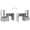 vidaXL Bureau Gris b&eacute;ton 131,5 x 50 x 106,5 cm Bois d'ing&eacute;nierie
