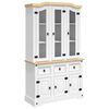 vidaXL Buffet haut Corona blanc 112x43x191,5 cm bois massif pin mexicain