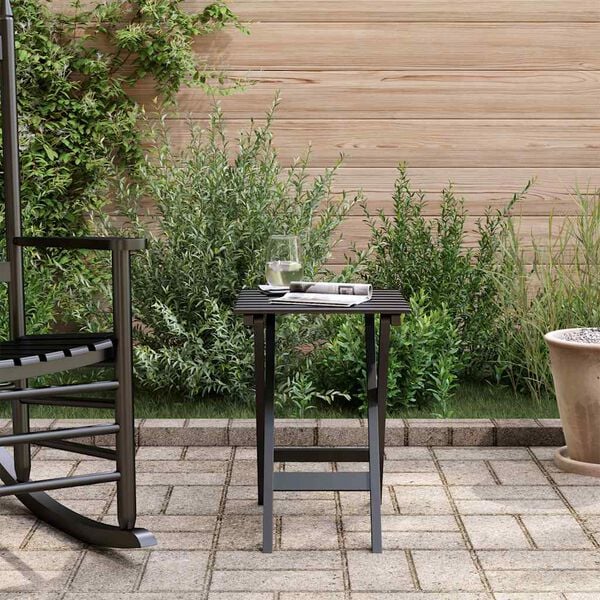 vidaXL Table d&rsquo;appoint pliable noir bois de peuplier massif